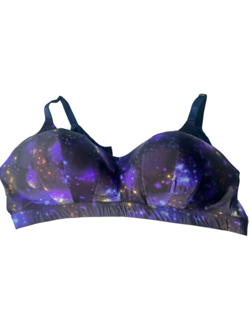 Torrid Dream Wire-Free Bra Galaxy Space Print 360 Back Smoothing Longline 46D